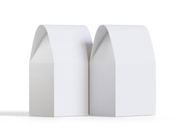 Saydam arkaplan koleksiyonu için beyaz el işi kağıt çanta paketlemesiName