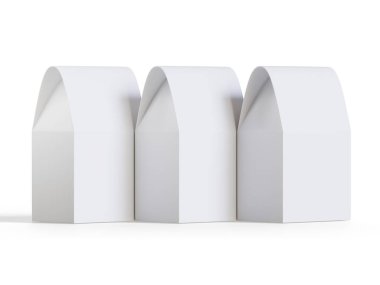 Saydam arkaplan koleksiyonu için beyaz el işi kağıt çanta paketlemesiName