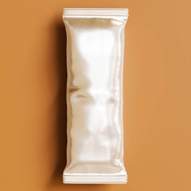 Çubuk ambalajlama gerçekçi doku metalik, folyo 3B oluşturma