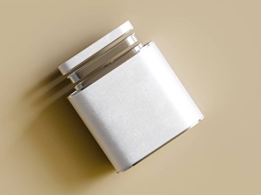 Lid - Metal Mühürlü Jar Tea Kutusu Oval Şekli 3D resimli Büyük Çay Kutuları Paketi