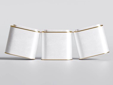 Lid - Metal Mühürlü Jar Tea Kutusu Oval Şekli 3D resimli Büyük Çay Kutuları Paketi