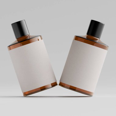 Boş etiketli kozmetik şişe