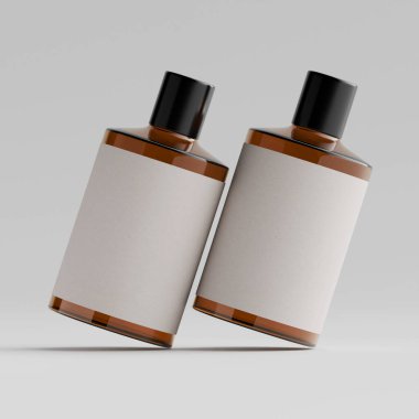 Boş etiketli kozmetik şişe