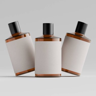 Boş etiketli kozmetik şişe