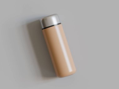 Yalıtılmış şişe ya da bardak suyu izole edilmiş arka plan