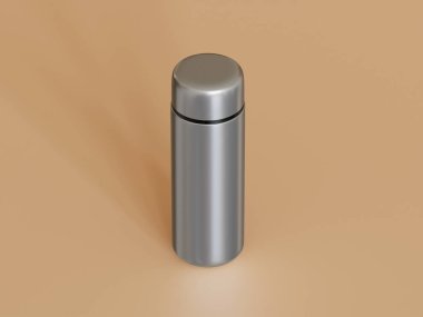 Yalıtılmış şişe ya da bardak suyu izole edilmiş arka plan