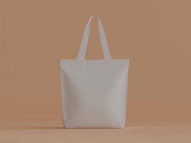 Totebag beyaz renk 3D resimleme
