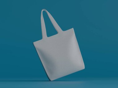 Totebag beyaz renk 3D resimleme