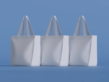 Totebag beyaz renk 3D resimleme