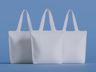 Totebag beyaz renk 3D resimleme