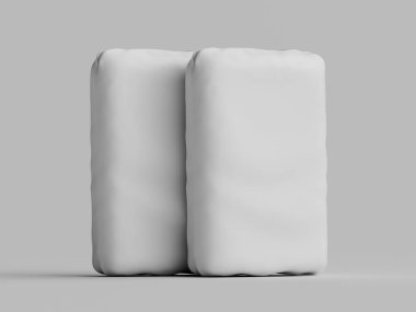 Gri arkaplanda çimento ambalajı