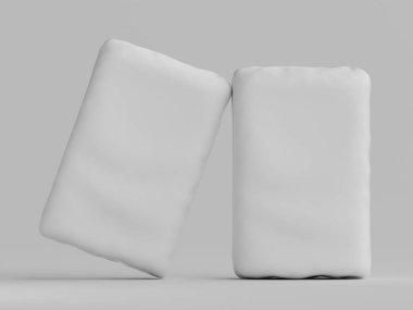 Gri arkaplanda çimento ambalajı