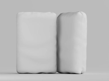 Gri arkaplanda çimento ambalajı