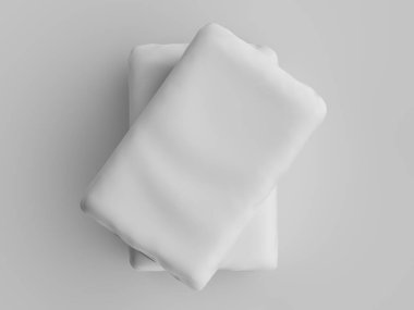 Gri arkaplanda çimento ambalajı