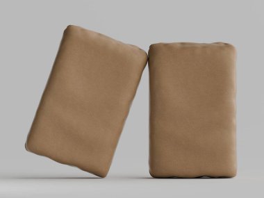 Gri arkaplanda çimento ambalajı