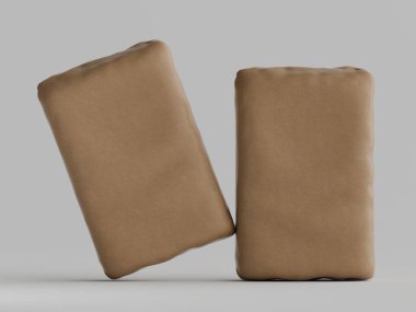 Gri arkaplanda çimento ambalajı