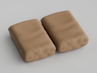 Gri arkaplanda çimento ambalajı