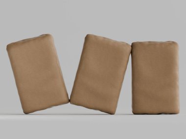 Gri arkaplanda çimento ambalajı