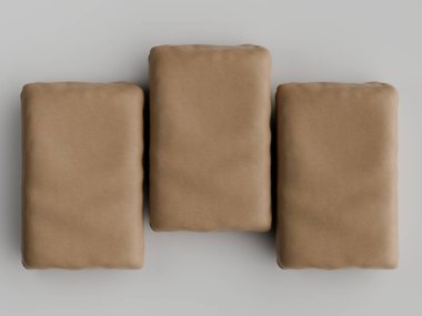 Gri arkaplanda çimento ambalajı