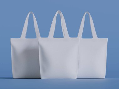Totebag beyaz renk 3D resimleme