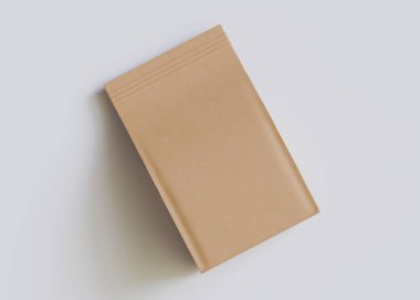 Model koleksiyonu için Kese Paketi Gri bg üzerinde beyaz renk 3B Renk Çizim illüstrasyonuName