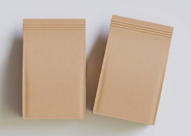 Model koleksiyonu için Kese Paketi Gri bg üzerinde beyaz renk 3B Renk Çizim illüstrasyonuName