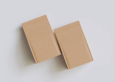 Model koleksiyonu için Kese Paketi Gri bg üzerinde beyaz renk 3B Renk Çizim illüstrasyonuName