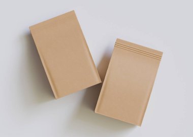 Model koleksiyonu için Kese Paketi Gri bg üzerinde beyaz renk 3B Renk Çizim illüstrasyonuName