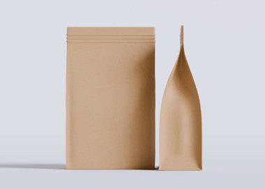 Model koleksiyonu için Kese Paketi Gri bg üzerinde beyaz renk 3B Renk Çizim illüstrasyonuName