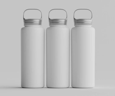 Yalıtımlı su şişesi, modelleme koleksiyonu için 3D resim çizimi