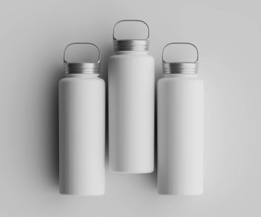 Yalıtımlı su şişesi, modelleme koleksiyonu için 3D resim çizimi