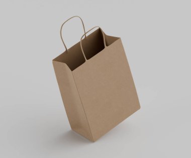 Gerçekçi alışveriş çantası koleksiyonu, 3 boyutlu resimleme