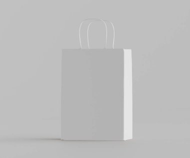 Gerçekçi alışveriş çantası koleksiyonu, 3 boyutlu resimleme