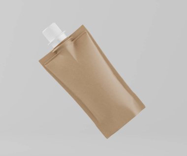 Model koleksiyonu için Doypack çanta paketleme 3B renderimg illüstrasyonu