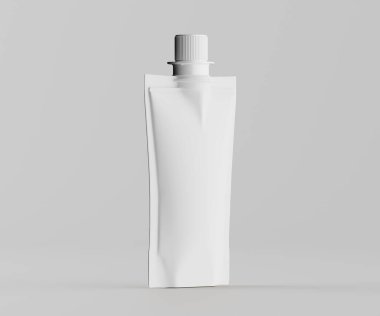 Model koleksiyonu için Doypack çanta paketleme 3B renderimg illüstrasyonu