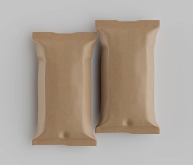 Gri arkaplanda izole edilmiş çikolata rengi, 33 renkte resimleme