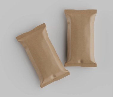 Gri arkaplanda izole edilmiş çikolata rengi, 33 renkte resimleme