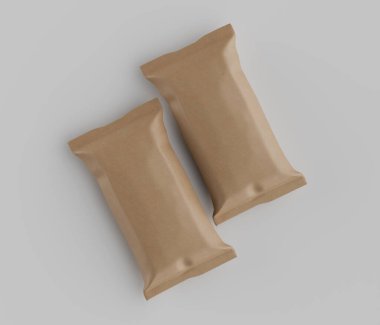 Gri arkaplanda izole edilmiş çikolata rengi, 33 renkte resimleme