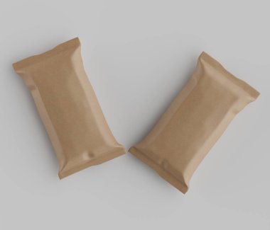 Gri arkaplanda izole edilmiş çikolata rengi, 33 renkte resimleme