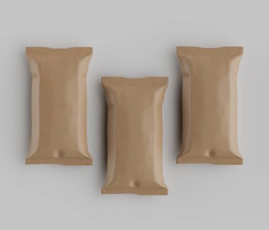 Gri arkaplanda izole edilmiş çikolata rengi, 33 renkte resimleme