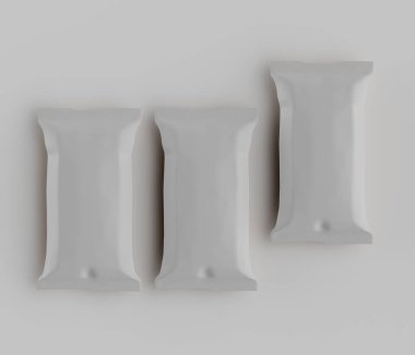 Gri arkaplanda izole edilmiş çikolata çubuğu beyaz rengi, 33 renkte resimleme