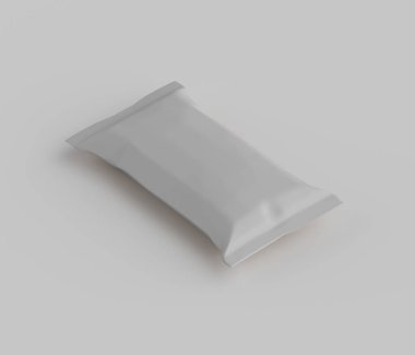 Gri arkaplanda izole edilmiş çikolata çubuğu beyaz rengi, 33 renkte resimleme