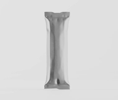 Şeker veya tuz için çubuk ambalajlama 3B resimleme