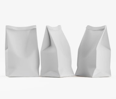 Beyaz renkli ambalaj kağıdı çizimi beyaz arkaplanda izole edildi