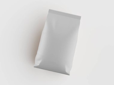 Kahve kesesi beyaz renkli 3d çizim modeli koleksiyonu için beyaz arkaplanda izole edilmiş