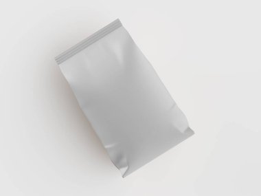 Kahve kesesi beyaz renkli 3d çizim modeli koleksiyonu için beyaz arkaplanda izole edilmiş