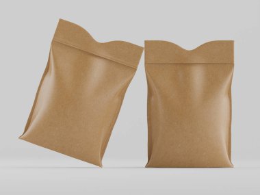 Düz bir zemine karşı iki paket poşeti sergileniyor. Çantalar yumuşak, sıcak kahverengi tonları olan minimalist bir tasarım sergiliyor. Temiz çizgiler ve ince dokularla tanımlanan biçimleri, basitlik ve organik cazibeyi çağrıştırıyor. Sahne Il