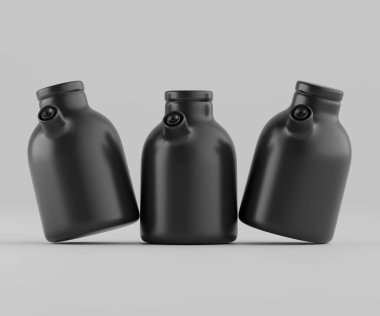 Modern minimalist bir tasarıma sahip gösterişli, mat siyah bir seramik sürahi. Yumuşak kıvrımlı silindirik bir gövdesi, sağlam bir sapı ve kendine özgü açılı bir çıkıntısı vardır.
