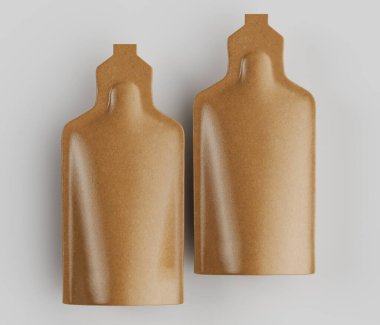 Stüdyo ortamında yapılmış iki nesne simetrik bir kompozisyon sunar. Birincil denek bir çift bronz renkli soyut şekiller ve stilize edilmiş şişe benzeri şekiller. Biçimlerin pürüzsüz yüzeyleri ve ince röfleleri var. Nesneler ayarlandı