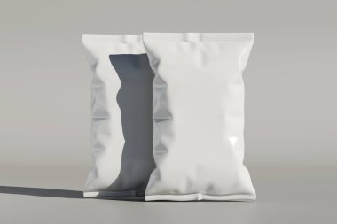 Model koleksiyonu için gerçekçi çerez kesesi paketleme 3d resimleme